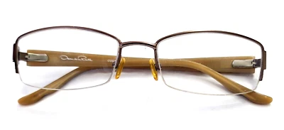 Monturas rectangulares de metal marrón Oscar De La Renta CUSLR13 53-18 135 Foto 1 de 4