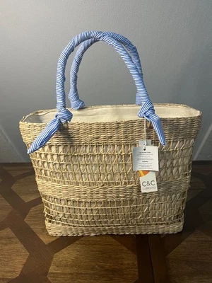 Bolso de mano C&C tejido cesta monedero nuevo con etiquetas. Pequeño muy lindo. Bien tejido. Totalmente forrado. Foto 1 de 4