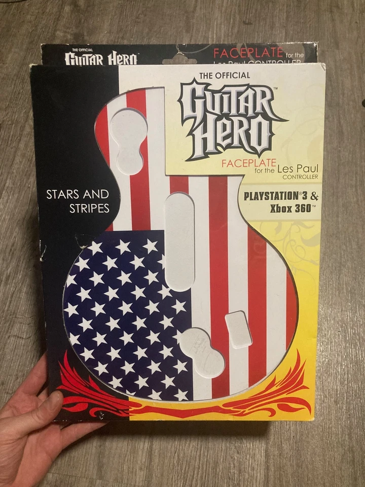 Placa frontal Guitar Hero ESTRELLAS Y RAYAS Les Paul PS3 y Xbox 360 Nueva Foto 1 de 1