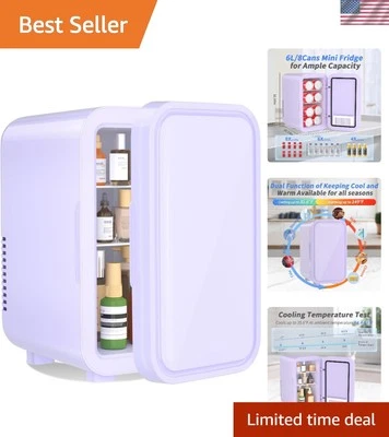 Mini nevera compacta de 6 litros - refrigerador portátil AC/DC para uso en dormitorio y oficina Foto 1 de 4