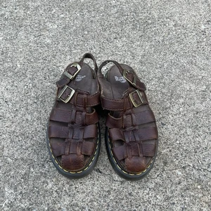 Dr. Martens Wrenlie Leather Sandals Dark Brown Size 7 Women’s  - Picture 1 of 9