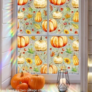 Autumn Window Cling Fall Window Decoration Perfect For Indoor And Outdoor - Picture 1 of 8
