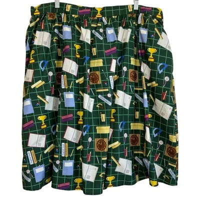 ModCloth Head of the Class Teacher School University Skirt Green Size 1X - Image 1 of 4