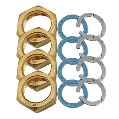 SOLARDIREKT24 Fittingsatz Verschraubung 4er Montage Set 1 1/4" Edelstahl Wellrohr DN25 +260°C