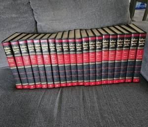 Vtg 1954 Collier's Encyclopedia Complete 20 Volume Set Black Library Decor Books - Picture 1 of 20
