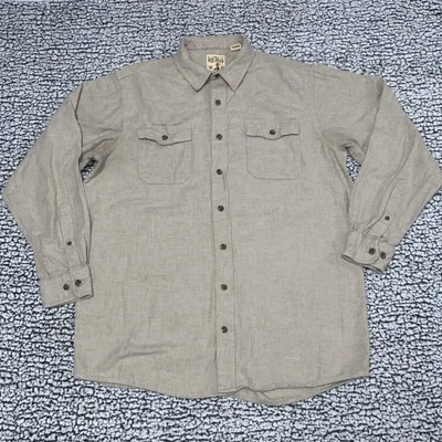 RedHead Chamois Button Down Flannel Shirt Mens Tan Beige XL - Image 1 of 4