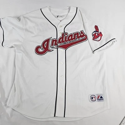 Vtg Cleveland Indians Majestic Jersey White Sizemore # 24 Mens XL  - Image 1 of 4