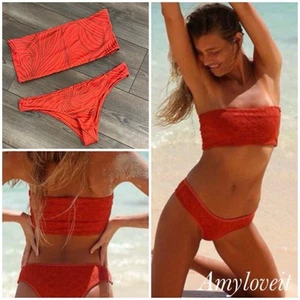 Free People Wende Bandeau Bikini Schwimm Set Größe L Neu - Bild 1 von 11
