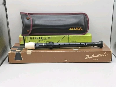 复古木质/塑料 4 录像机 批量 高音 Alto 男高音 Aulos Dolmetsch Hohner — 第 1/4 张图片