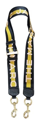 Correa de correas Marc Jacobs The Logo nueva sin etiquetas en negro, dorado y rosa; herrajes dorados Foto 1 de 4