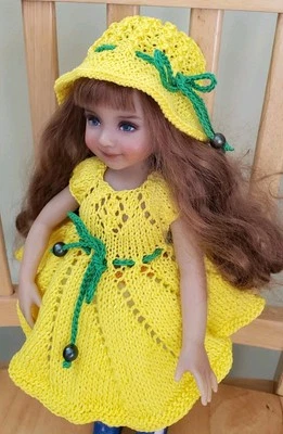 Наряд для кукол Dianna Effner Little Darling, платье и шляпа ручной работы Paola  - Изображение 1 из 4