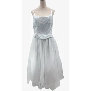 Jessica McClintock Gunne Sax hellblau Tüll Korsett Kleid Fairycore Größe 13 Vintage - Bild 1 von 13