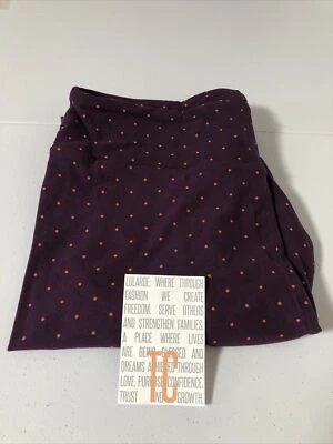 NUEVO SIN ETIQUETAS LEGGINGS LULAROE ALTOS Y CURVOS TC Lunares Púrpura Nuevos Foto 1 de 4