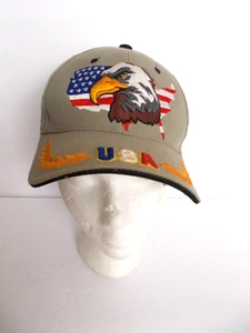 Cappello da baseball patriottico ricamato aquila bandiera americana USA berretto da palla - Foto 1 di 4