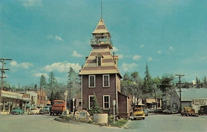 Old Firehouse AUBURN, CA Street Scene Fire Department ca 1960s Postcard - Picture 1 of 2