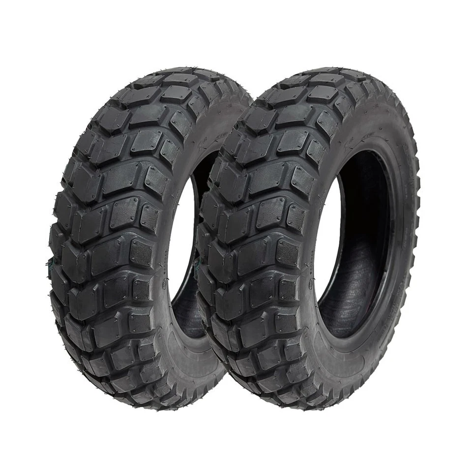 TIRE SET: Front 120/90-10 Rear 130/90-10 fits HONDA Ruckus, Kymco Slight Knobby - Изображение 1 из 4