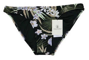 Volcom Junior's Tropical Floral Hipster Bathing Suit Bikini Bottom S NWT Black - Picture 1 of 1