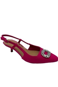 Isaac Mizrahi Live! Always Isaac Kitten Heel Pump Pink Boucle - Picture 1 of 3