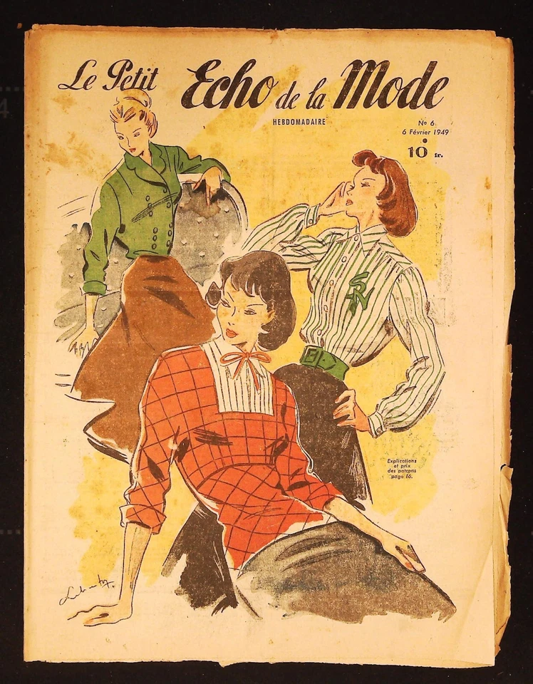 Le Petit Echo de la Mode année 1949, Ancien magazine Français N°6 - Photo 1/1
