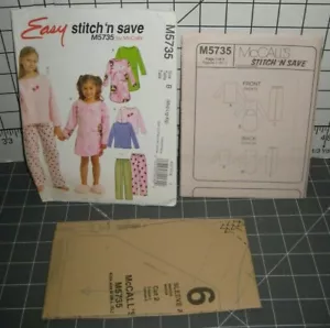 McCall's M5735 Stitch 'n Save Vestido para Niños Top Pantalones Talla 7 8 10 12 14 16 - Imagen 1 de 3