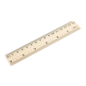 Regla de madera 15 cm 6 pulgadas 2 escalas reglas de oficina regla de medición de madera 5 piezas - Imagen 1 de 5