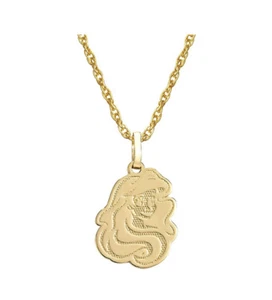 10K Yellow Gold Disney The Little Mermaid Textured Ariel Pendant Brand New - Picture 1 of 3