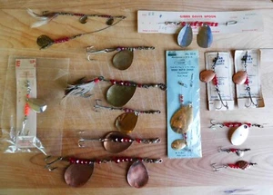 Lot of 14 Vintage Bear Valley- Style Spinners & Trolling Lures~ Some Mint - Picture 1 of 11