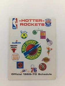 Vintage San Diego Rockets Pocket Schedule 1969-70 Union 76 Gas Station - Picture 1 of 4