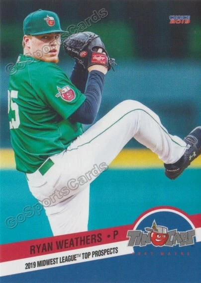 2019 Midwest League Top Prospects Ryan Weathers RC Rookie San Diego Padres - Image 1 of 1