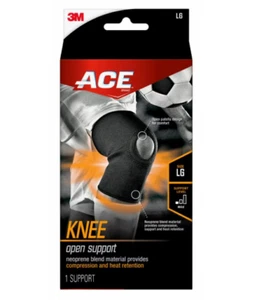 SM ACE Neoprene Open Knee Support Large Black - Picture 1 of 2