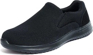 Bruno Marc Men's Slip On Casual Loafer Mesh Walking Sneakers Black SIZE 10 - Picture 1 of 6