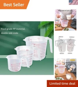 250/500/1000ML Easuring Cup Silicone Measuring Cups and Spoons Plastic Jug Di... - Picture 1 of 7