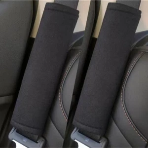 2PCS Universal Seat Belt Cover Soft Shoulder Pad Strap Protector Car Truck Black - Picture 1 of 12