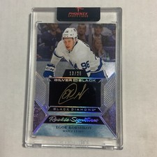 2020-21 Black Diamond Yegor Korshkov 13/25 Silver on Black Rookie Signatures SPX