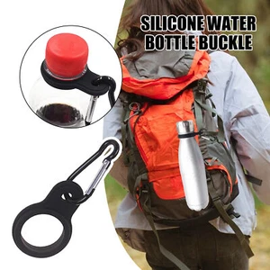 Water Bottle Buckle Carrying Clip Portable Silicone Outdoor Aluminum Carabiner - Picture 1 of 13