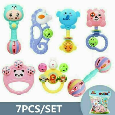 7Pcs Baby Rattle Toys Set Kids Music Sensory Toys Shake Musical Education Gift • 11.23$
