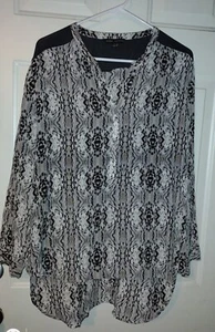 Dora Landa 100% Silk Ivory Blouse with Long Sleeves Size XL - Picture 1 of 2