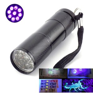 9 Led AAA Ultra Violet Flashlight Blacklight Money purple UV Torch flash light