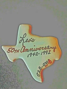 LEO'S MEXICAN RESTAURANT 50th ANNIVERSARY 1942/1992 CERAMIC MAGNET HANDPAINTED  - Picture 1 of 12