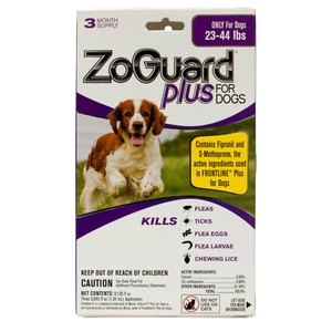 ZoGuard Plus For Dogs 23-44 lbs - 3 Month Supply - For Protection Against Pests - Picture 1 of 2