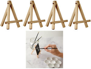4PCS Mini Wooden Easel Wood Artist Easels Display Stand Art Home Painting Canvas