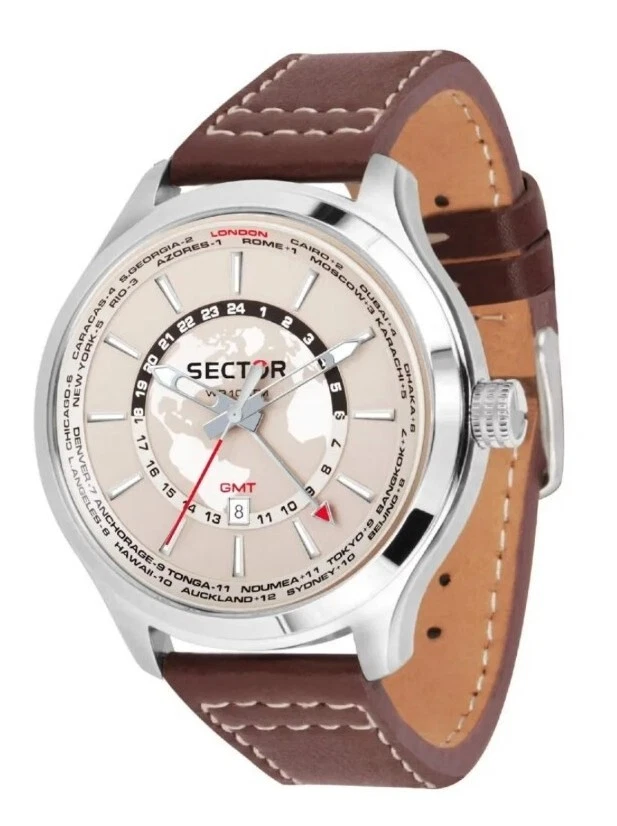 NEW MENS WATCH SECTOR TRAVELLER GMT SAPPHIRE SCREWDOWN MANS WATCHES MENS CLOTHES - Image 1 of 4