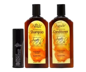 Agadir Moisturizing Shampoo+Conditioner 12.4oz+Root Concealer DarkBrown2oz w/FNF - Picture 1 of 2