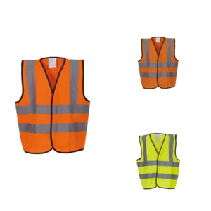 Yoko Hi-Vis Kids 2 B&B Waistcoat HVW100CH-Childrens Safety Wear Polyester Jacket - Picture 1 of 6