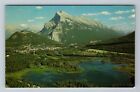 Banff Natl Park-Alberta, Mount Rundle, Aerial, Vintage Postcard