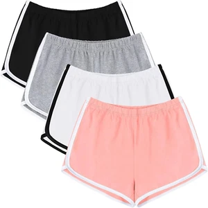 Women's 4 Pack Cotton Yoga & Athletic Shorts for Gym, Dance, & Lounge - Picture 1 of 5