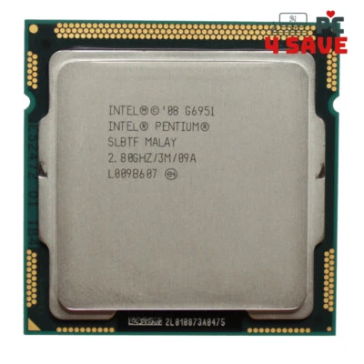 Intel Pentium Dual-Core G6951 SLBTF 2.8GHz 3MB LGA1156 Desktop Processor CPU 73W - Image 1 of 2