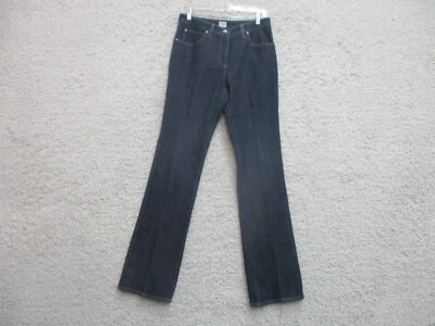 Jeans Armani 28T ALTO Mujer Azul Denim Bootcut Lavado Oscuro Tiro Medio Moderno Italia Foto 1 de 4