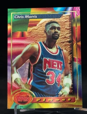 1993-94 Topps Finest Card #48 Chris Morris New Jersey Nets - Image 1 of 2