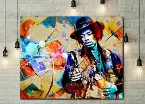 Jimi Hendrix Ready To Hang Canvas, Guitar Player Art, Hendrix Wall Art, Cool Art - Picture 1 of 1